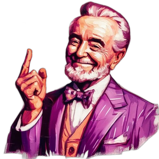 face, staff, umbrella, pixel art, cartoon, photorealistic, vaporwave, elderly transparent PNG cut-out