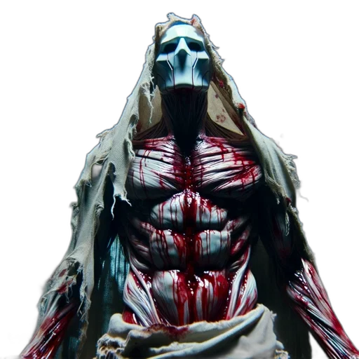 creature, mask, face, jacket, concept art, 3d render, comic book art, photorealistic transparent PNG cut-out