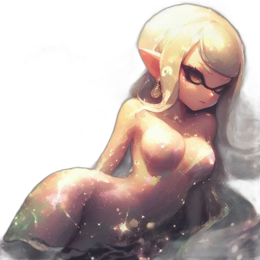 dress, creature, concept art, watercolor, fantasy art, pixel art, underwater, outer space transparent PNG cut-out