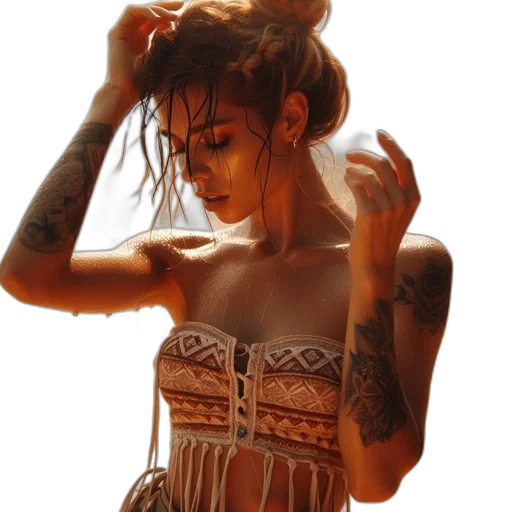 dress, jewelry, hair, crown, cyberpunk, photorealistic, fantasy art, concept art transparent PNG cut-out