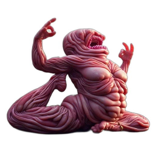 creature, animal, food, concept art, 3d render, photorealistic, pixel art, anthropomorphic transparent PNG cut-out