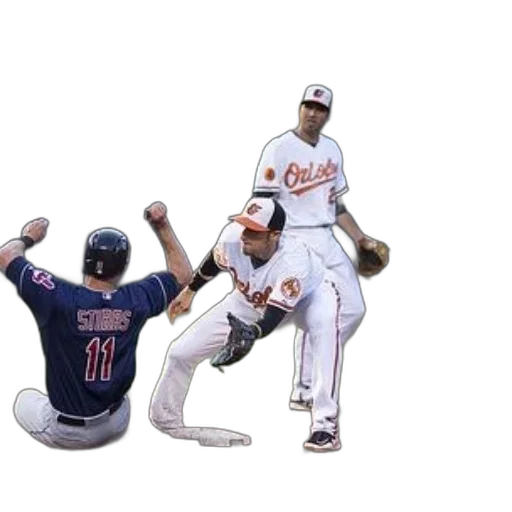 baseball, player, orioles, uniform, tags, out, cleveland, indians transparent PNG cut-out
