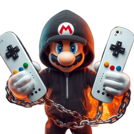 weapon, 3d render, pixel art, concept art, mario, iconic, gaming, protagonist transparent PNG cut-out