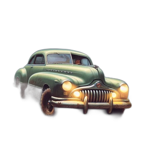 car, robot, weapon, concept art, photorealistic, 3d render, watercolor, fog transparent PNG cut-out