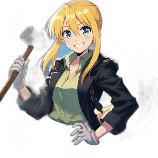 staff, weapon, jacket, sword, anime, cartoon, pixel art, concept art transparent PNG cut-out