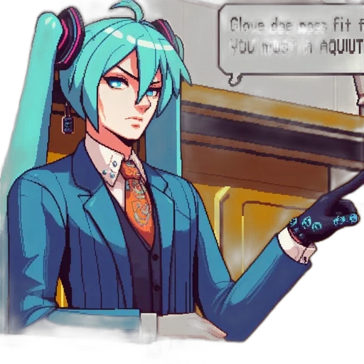 robot, staff, weapon, jacket, cyberpunk, vaporwave, pixel art, anime transparent PNG cut-out