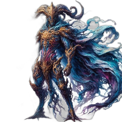 dragon, creature, hair, mask, concept art, fantasy art, comic book art, blue transparent PNG cut-out