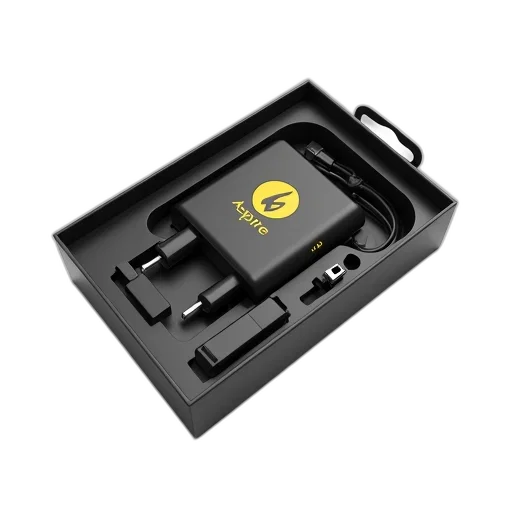 staff, black, usb, charger, yellow, brand, logo, aspire transparent PNG cut-out