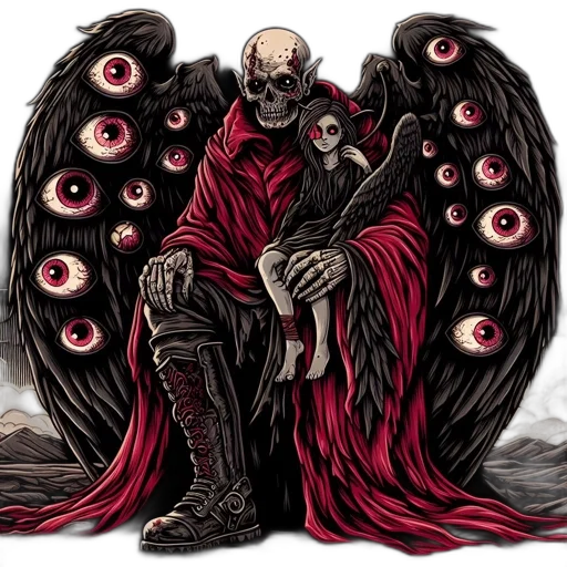 jacket, concept art, comic book art, pixel art, fantasy art, red, dark, gloomy transparent PNG cut-out