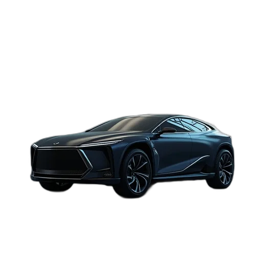 car, concept art, 3d render, photorealistic transparent PNG cut-out