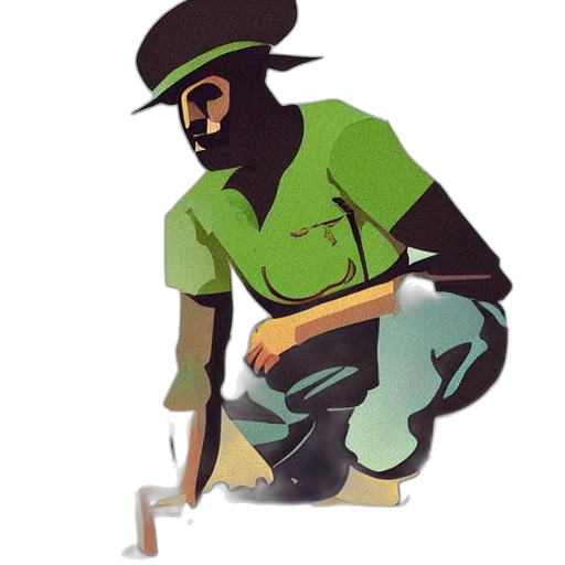 staff, concept art, cartoon, comic book art transparent PNG cut-out