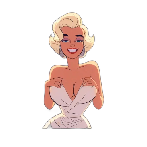 dress, cartoon, pixel art, concept art, comic book art, pastel, animated, version transparent PNG cut-out