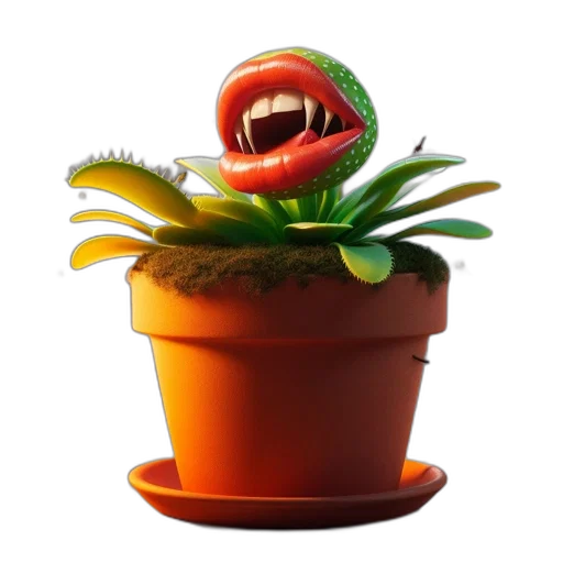 creature, crown, flower, food, 3d render, concept art, photorealistic, unusual transparent PNG cut-out