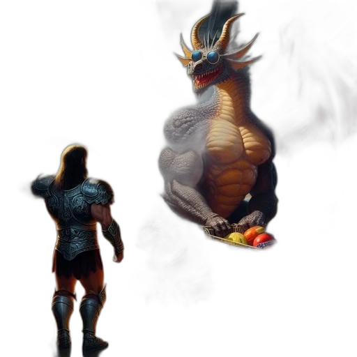 dragon, creature, animal, mask, concept art, fantasy art, pixel art, 3d render transparent PNG cut-out