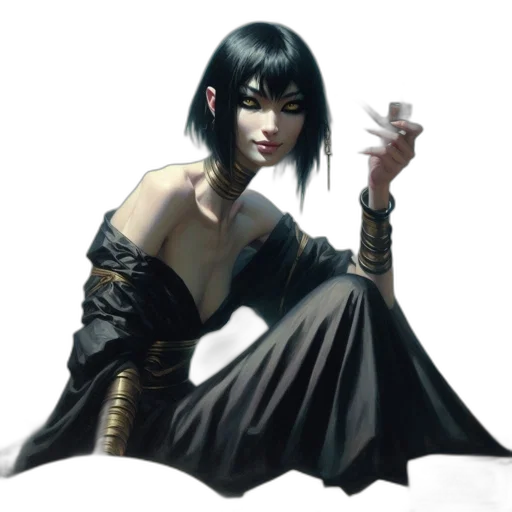 dress, weapon, jewelry, staff, concept art, fantasy art, photorealistic, cyberpunk transparent PNG cut-out