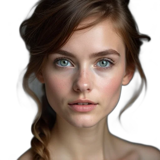 face, hair, jewelry, crown transparent PNG cut-out