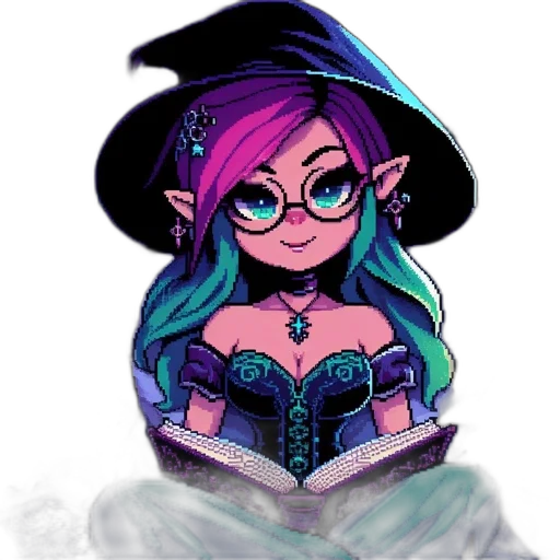 dress, crown, hat, fantasy art, pixel art, concept art, cartoon, dark transparent PNG cut-out