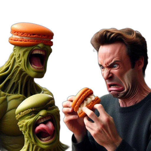 food, creature, concept art, photorealistic, 3d render, comic book art, amusing, illustration transparent PNG cut-out