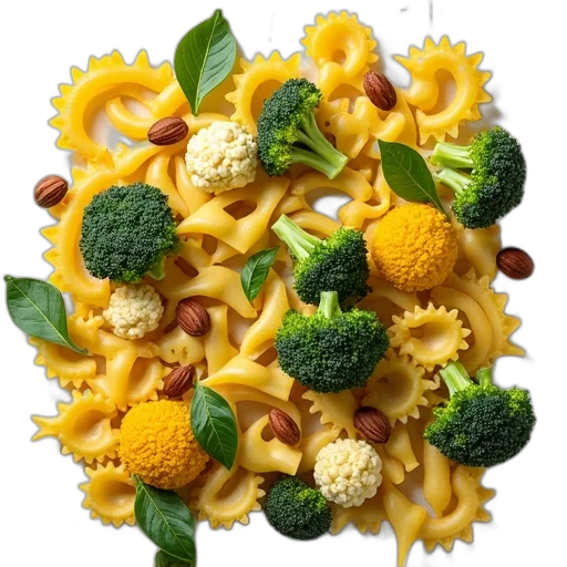 food, crown, jewelry, photorealistic, variety, pasta, shapes, sizes transparent PNG cut-out