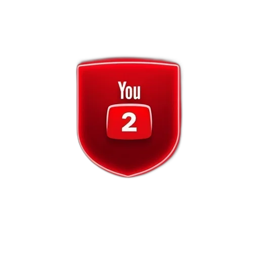 3d render, photorealistic, concept art, red, shield, stylized, tube, logo transparent PNG cut-out