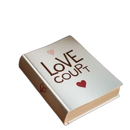 3d render, love, coup, book transparent PNG cut-out