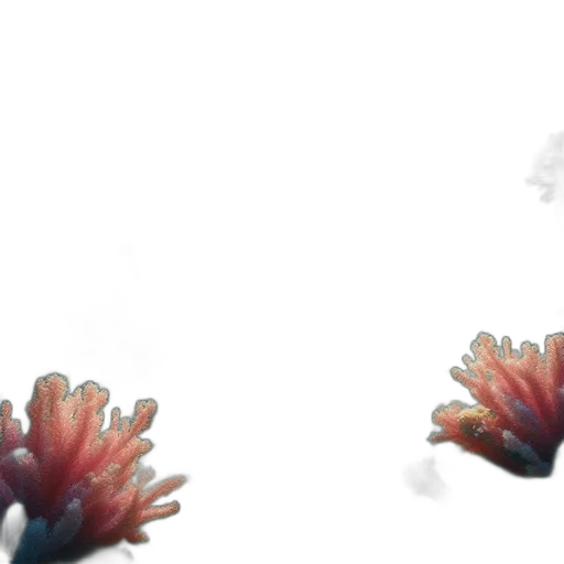 flower, crown, hair, creature, 3d render, concept art, photorealistic, vaporwave transparent PNG cut-out