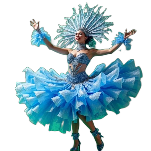 dress, staff, umbrella, hair transparent PNG cut-out
