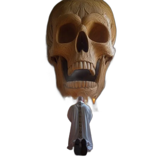 staff, mask, face, weapon, 3d render, concept art, photorealistic, inside transparent PNG cut-out