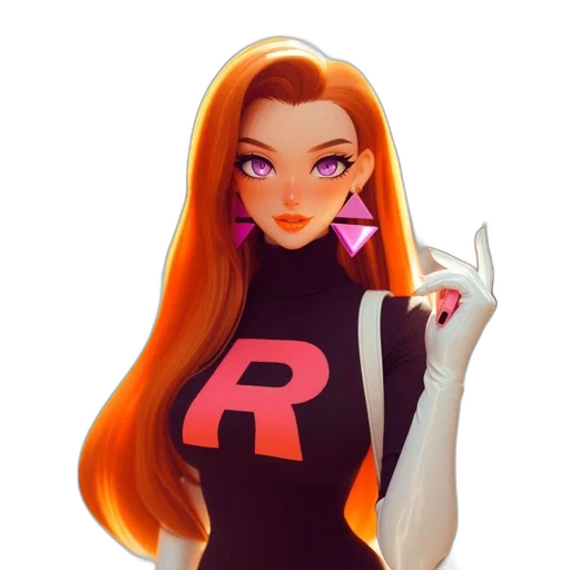 dress, robot, jacket, staff, concept art, cartoon, 3d render, anime transparent PNG cut-out