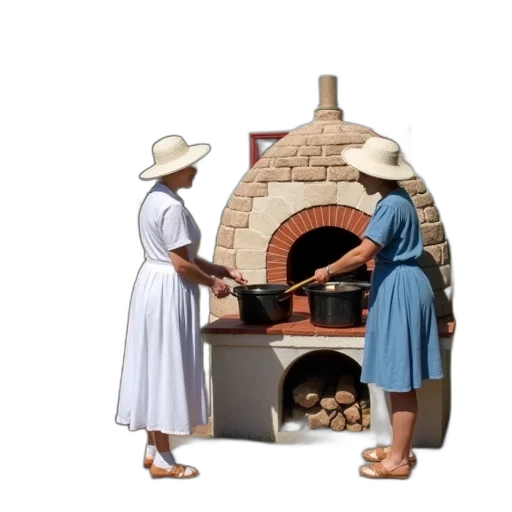 food, hat, 3d render, concept art, fire, woman, white, dress transparent PNG cut-out