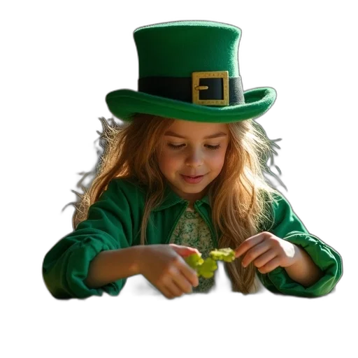 hat, jewelry, green, patrick transparent PNG cut-out