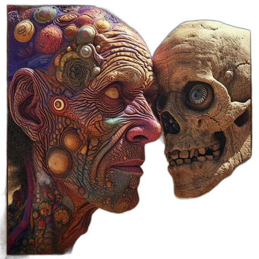 mask, face, jewelry, concept art, photorealistic, 3d render, fantasy art, artwork transparent PNG cut-out