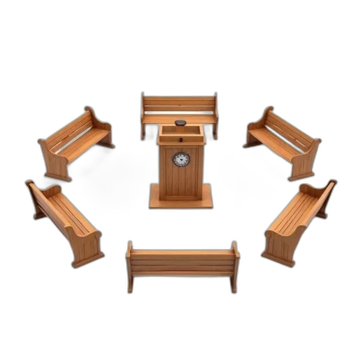 furniture, jewelry, staff, crown, 3d render, concept art, set, six transparent PNG cut-out