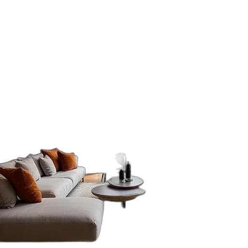 furniture, hair, 3d render, photorealistic transparent PNG cut-out