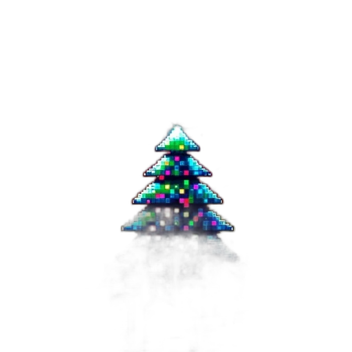 jewelry, tree, crown, hat, 3d render, pixel art, photorealistic, vaporwave transparent PNG cut-out