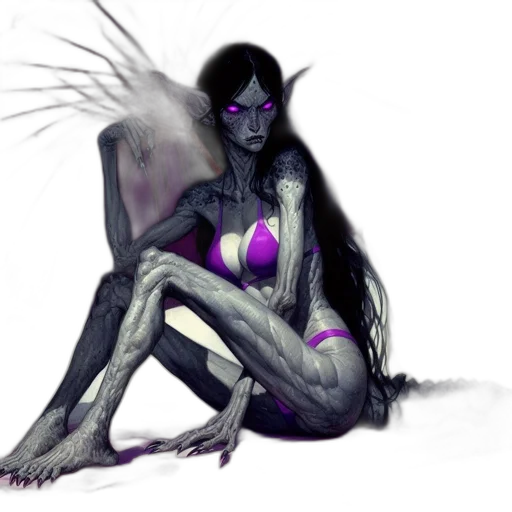 creature, concept art, fantasy art, comic book art, watercolor, dark, pastel, monochrome transparent PNG cut-out