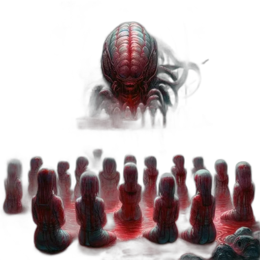 creature, robot, animal, hair, concept art, 3d render, comic book art, fantasy art transparent PNG cut-out