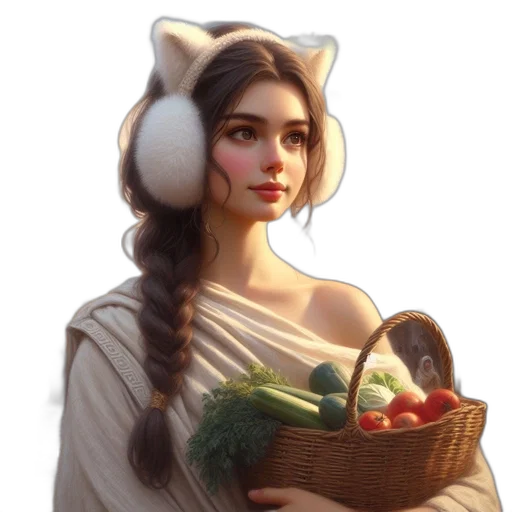 mask, hat, face, food, fantasy art, pixel art, concept art, oil painting transparent PNG cut-out