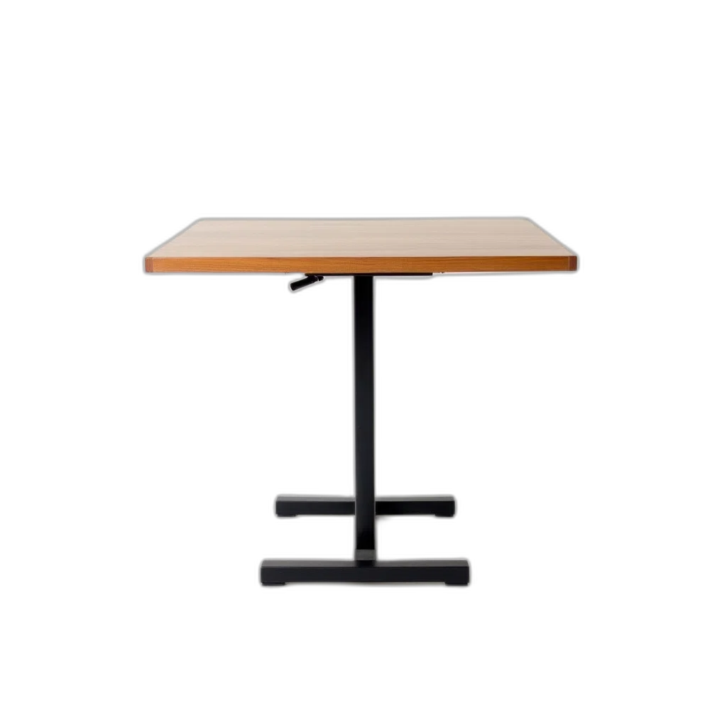 furniture, staff, umbrella, 3d render, wooden, table, black, base transparent PNG cut-out
