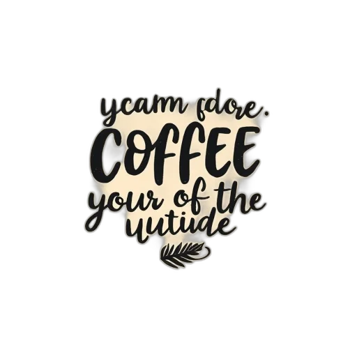 coffee, quote, black, ink transparent PNG cut-out