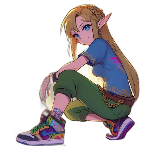 dragon, shoes, dress, weapon, pixel art, anime, concept art, fantasy art transparent PNG cut-out