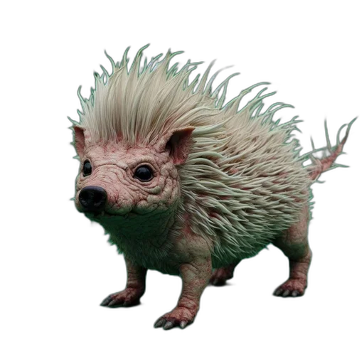 creature, animal, hair, dragon, 3d render, concept art, photorealistic, fantasy art transparent PNG cut-out