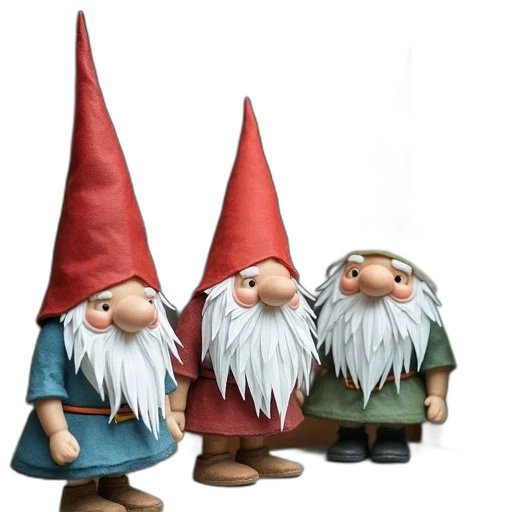 hat, staff, 3d render, concept art, photorealistic, gnomes, window, display transparent PNG cut-out