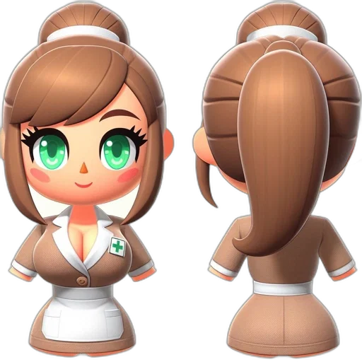 staff, 3d render, concept art, cartoon, anime, earth tones, animated, character transparent PNG cut-out