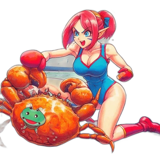 weapon, food, concept art, pixel art, anime, comic book art, underwater, vibrant transparent PNG cut-out