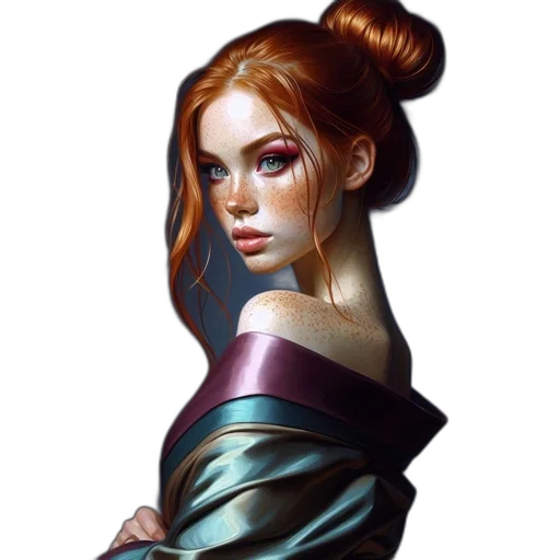 staff, dress, face, jewelry, fantasy art, concept art, oil painting, photorealistic transparent PNG cut-out