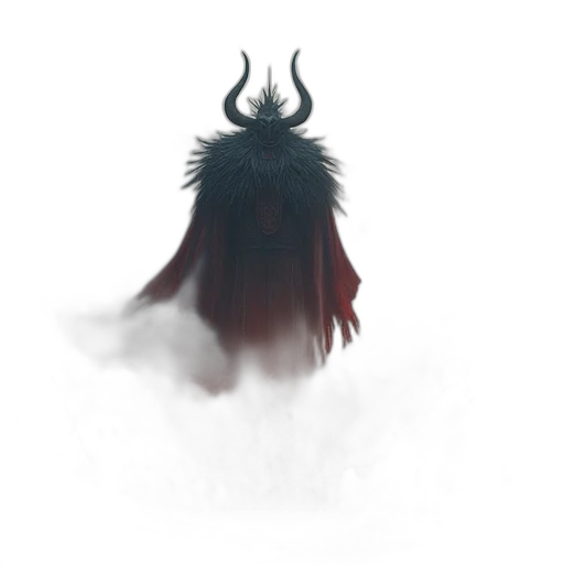 mask, dragon, creature, hair, concept art, fantasy art, pixel art, 3d render transparent PNG cut-out