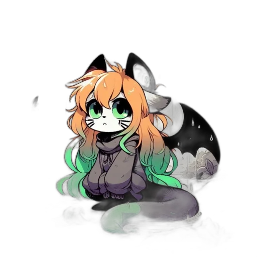 staff, creature, dragon, animal, pixel art, anime, concept art, fantasy art transparent PNG cut-out
