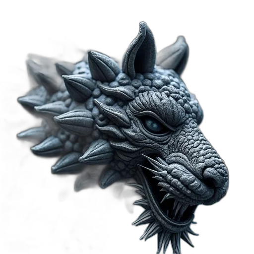 dragon, creature, mask, crown transparent PNG cut-out