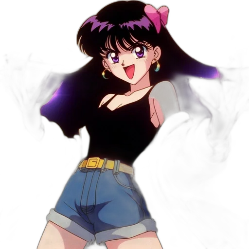 weapon, staff, jacket, dress, anime, vaporwave, concept art, watercolor transparent PNG cut-out